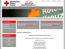 Tablet Screenshot of drk-bad-wurzach.de